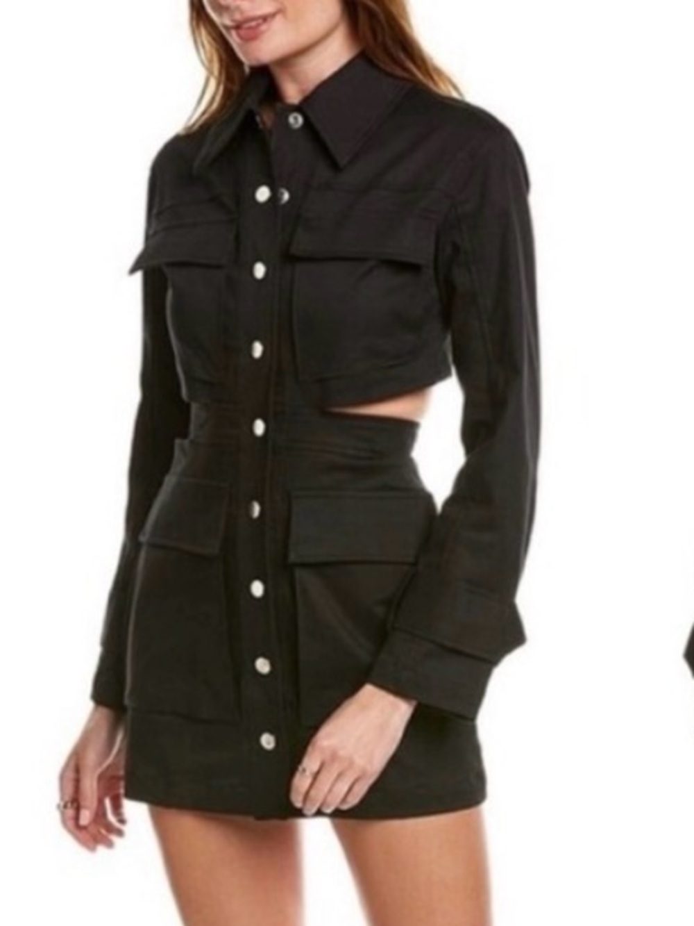 A.L.C. Wyatt Black Mini Dress Utility Style